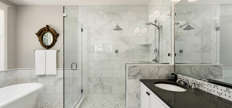 bathroom shower door installation in Fontana